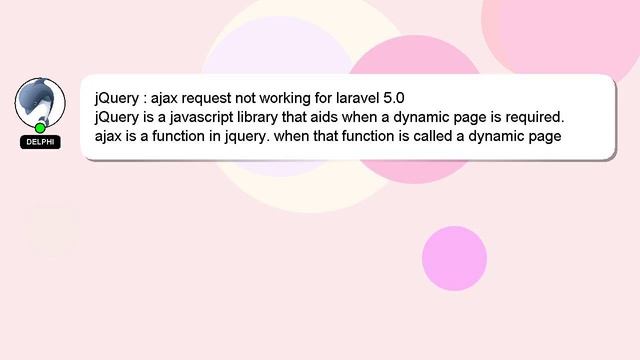jQuery : ajax request not working for laravel 5.0 смотреть онлайн