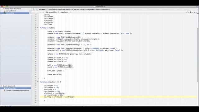 Canvas 3D-bouncing ball court смотреть онлайн