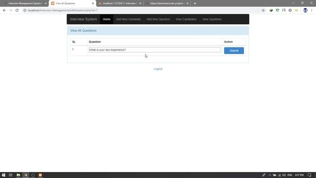 INTERVIEW MANAGEMENT SYSTEM IN PHP| Source Code & Projects смотреть онлайн