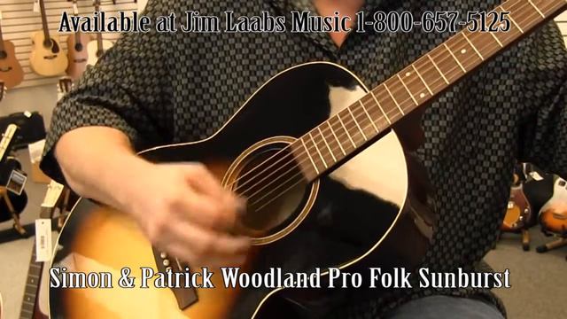 Simon & Patrick Woodland Pro Folk Sunburst HG Acoustic Guitar Demo смотреть онлайн