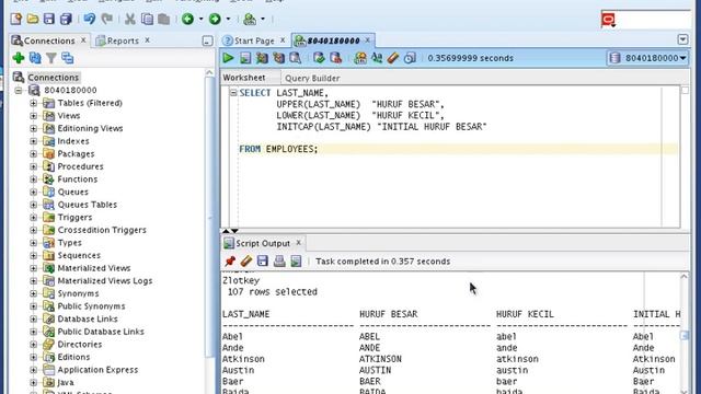 Menampilkan record menggunakan character function dalam perintah SQL Oracle (Part 1) смотреть онлайн