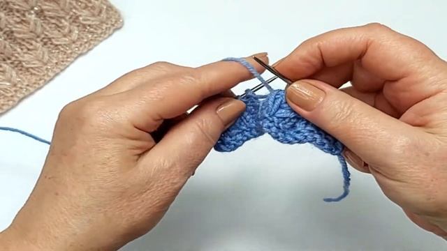 узор спицами "Еловый" смотреть онлайн