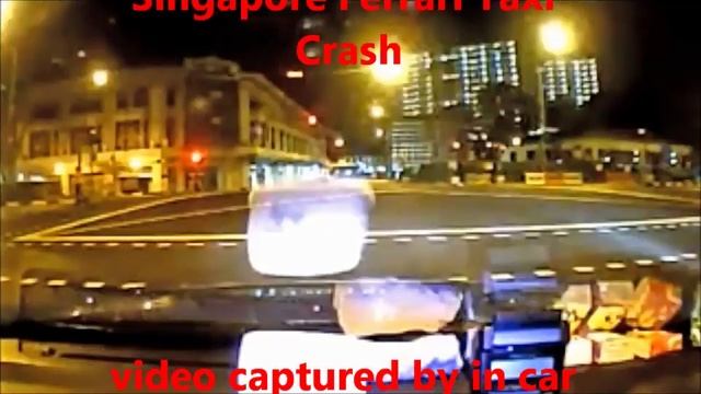 Ferrari Crash With Taxi At Bugis Captured On In Car DVR смотреть онлайн