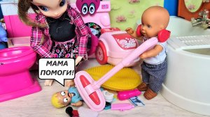 ПРОПЫЛЕСОСИЛ ВСЕ И ВСЕХ?? Катя и Макс веселая семейка! Смешные куклы БАРБИ ЛОЛ сериал Даринелка ТВ