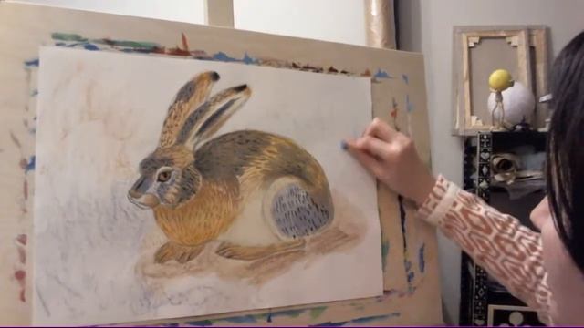Рисуем зайца на снегу, 2 часть смотреть онлайн