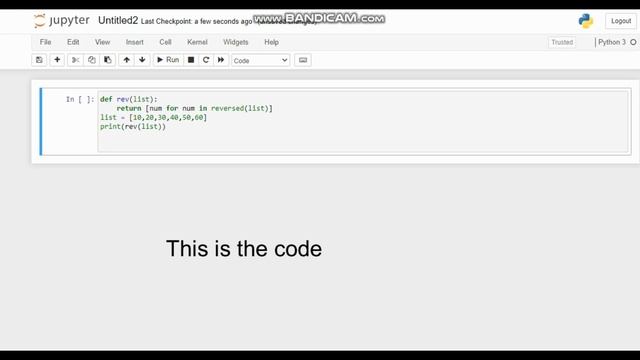 REVERSE A LIST USING PYTHON смотреть онлайн