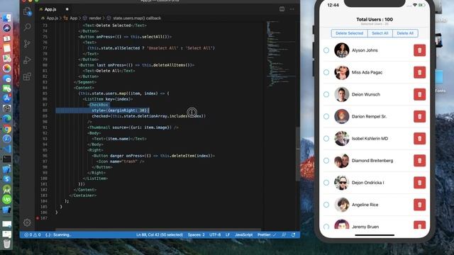 #20 React Native Multiple Selection & Deletion Of List Items смотреть онлайн