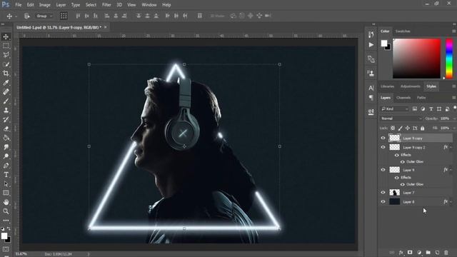 Neon Glow Effect | Photoshop Tutorial смотреть онлайн