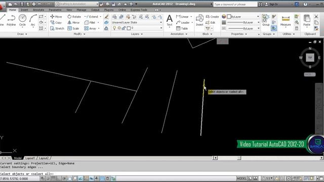 PEMBAHASAN 1 Line, Erase, Trim & Extend | AutoCAD 2D смотреть онлайн