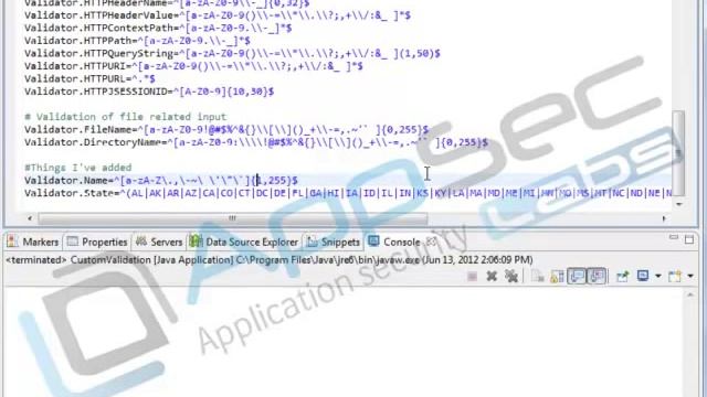 Java Secure Coding: Input Validation 2 6 ESAPI Custom Validation смотреть онлайн