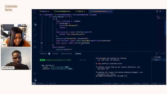 Creating Ethereum Dapps with Vue.js w/ David Atanda смотреть онлайн