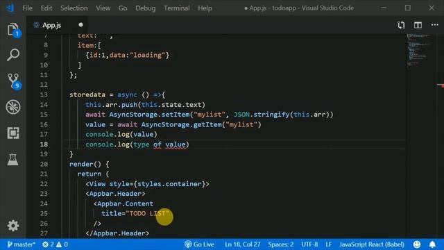 #1 - Todo app using async storage in react native | react native tutorials in hindi смотреть онлайн