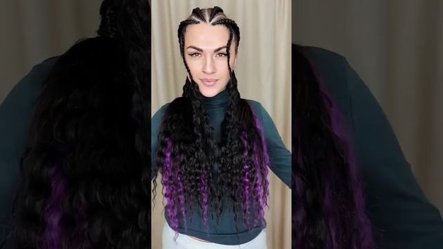 Брейды в низкий хвост #брейды #прически #афрокосы #брейдовыекосы смотреть онлайн