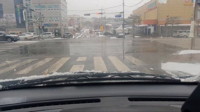 Driving In Korea During Heavy Snow