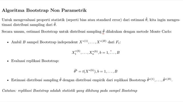 Komputasi Statistik: Bootstrap 2 - Bootstrap Non parametrik смотреть онлайн
