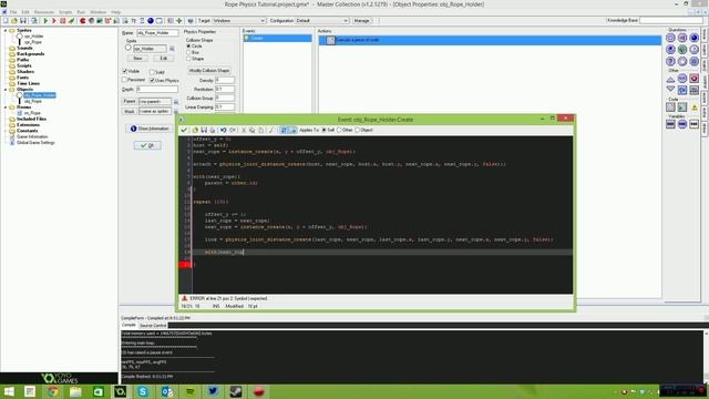 Game Maker Rope Physics Tutorial смотреть онлайн