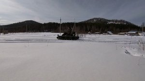 Гусеничный вездеход,проверка после изменений в двигателе и вариаторе