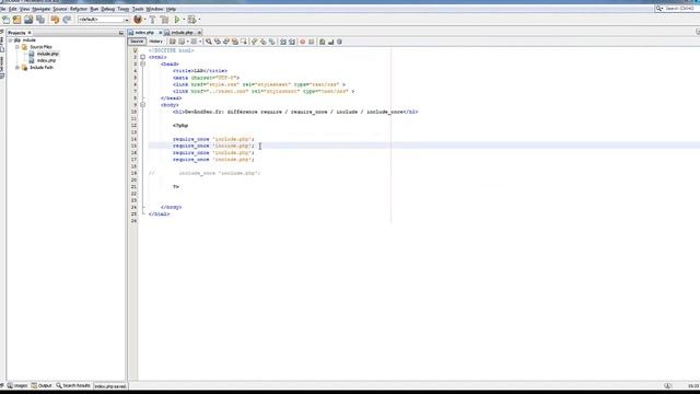 Tutoriel PHP: différences entre include, include_one, require et require_once - Développement PHP смотреть онлайн