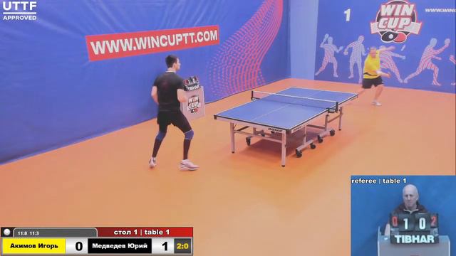Акимов Игорь 3-1 Медведев Юрий Турнир Восток 4 WINCUP 13.04.21 Прямая трансляция Зал1 смотреть онлайн