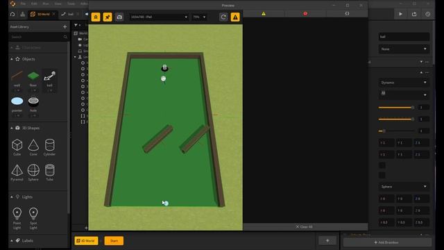 BuildBox - Golf game prototype смотреть онлайн