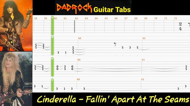 Bad Seamstress Blues / Fallin' Apart At The Seams - Cinderella - Guitar + Bass TABS Lesson