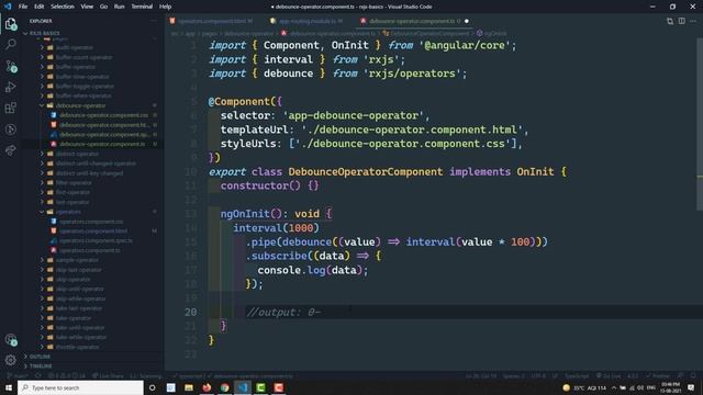 36. RxJS Debounce Operator. Learn RxJS filtering category Debounce Operator - RxJS смотреть онлайн