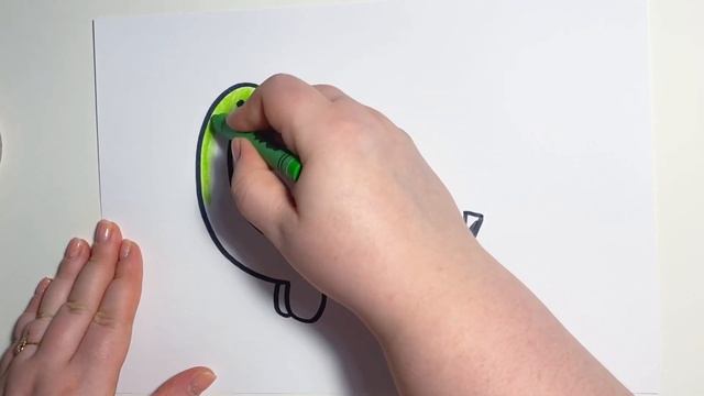 Как нарисовать динозавра - рисование для детей. Рисуем фломастерами и цветными карандашами. смотреть онлайн