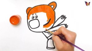 Мультик раскраска для детей МИМИМИШКИ КЕША ТАНЦУЕТ, Раскраски Малышам.