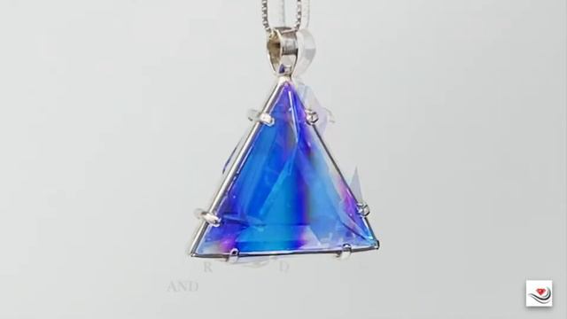 Clear Quartz & Siberian Blue with Rainbow Dichroic Vogel Star of David in Sterling Silver, Large смотреть онлайн