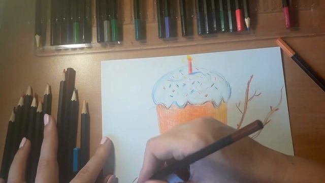 Урок рисования. ПАСХА. Как рисовать(кулич, верба, пасхальные яйца) Рисунок. смотреть онлайн