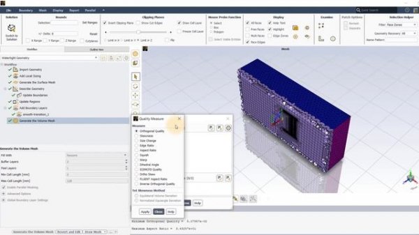 How to Improve the Volume Mesh in Ansys Fluent Meshing’s Watertight Geometry Workflow