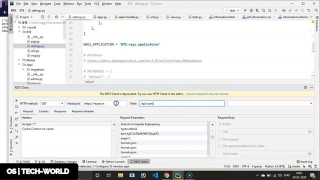 Test Rest Api's direct in your PyCharm | Python | Django смотреть онлайн