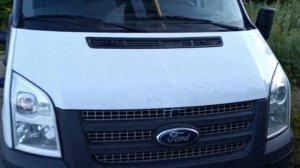 как открывается капот на Ford Transit