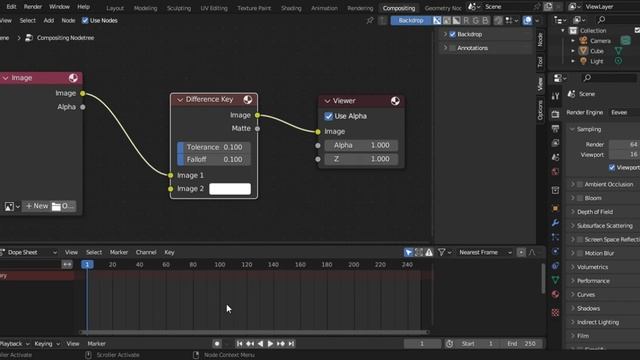 Blender. Difference Key Node смотреть онлайн