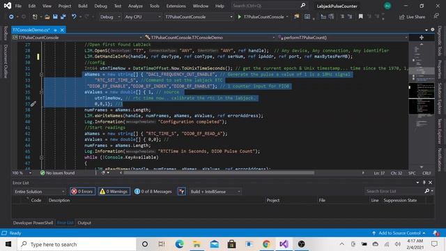 LabJack Pulse Counting With C# смотреть онлайн