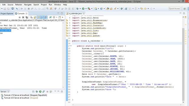 Java Calendar And Set Date смотреть онлайн