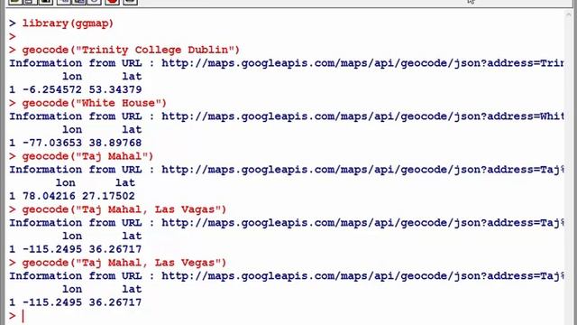 geocoding addresses with ggmap смотреть онлайн