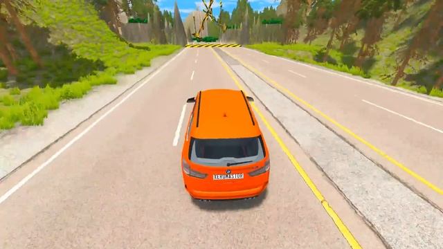 HT Gameplay Crash #33 | Double Flatbed Trailer Truck Transport Car Racing With Speed Bumps Lava Pit смотреть онлайн