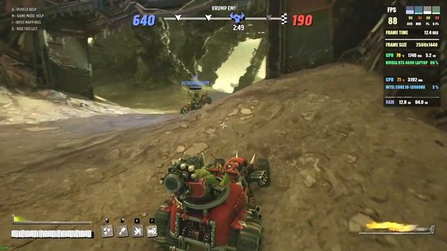 Тест WARHAMMER 40,000: SPEED FREEKS на ноутбуке с RTX 4090 + I9 13980HX (2K, Epic)! смотреть онлайн