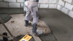 Баня. Как залить пол в парилке с выводом канализации и подвода свежего воздуха под котел.