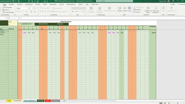 Excel Tool für Kleinunternehmen: automatisierte Arbeitszeiterfassung. смотреть онлайн