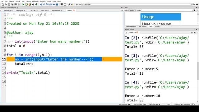 Python Programs - 1) Sum of n numbers 2) Sum of n different numbers 3) factorial of a number смотреть онлайн