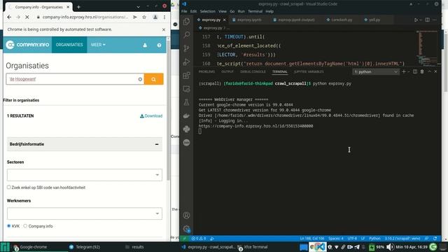 Python Script to Scrap data from company-info.ezproxy.hro.nl смотреть онлайн