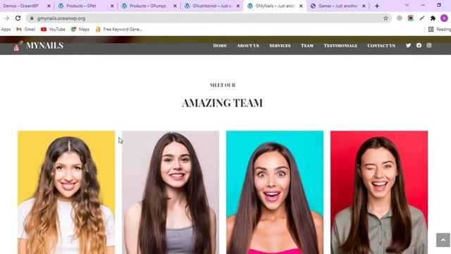Live Preview of Mynails Website and landing page design with Ocean wp смотреть онлайн