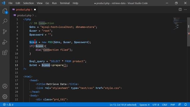 Fetch data from database | Retrieve data from database | fetchAll | foreach loop смотреть онлайн