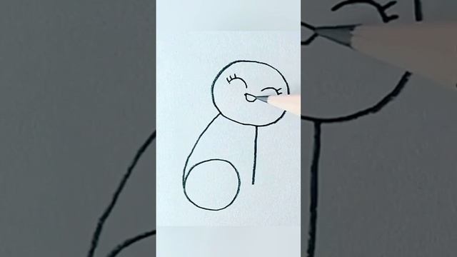 Как легко нарисовать котика #shorts смотреть онлайн