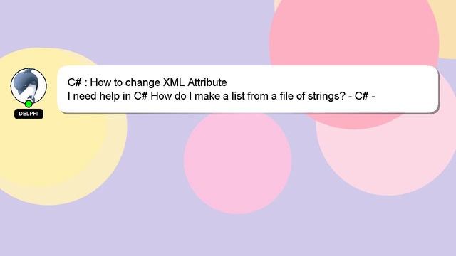 C# : How to change XML Attribute смотреть онлайн