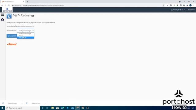 portahost how to: change PHP version in cPanel смотреть онлайн