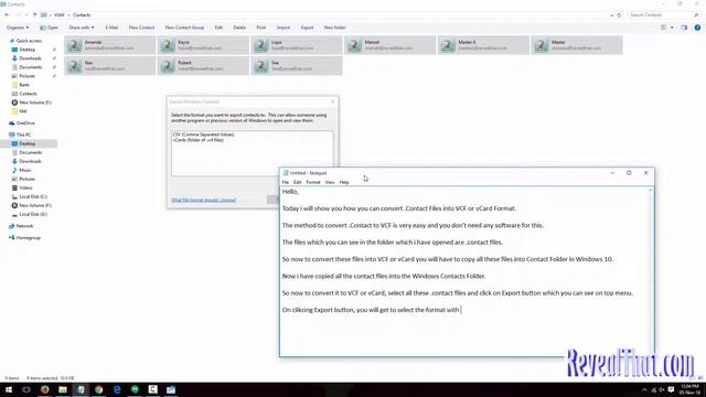 How to Convert Contact to VCF or vCards in Windows 10 смотреть онлайн