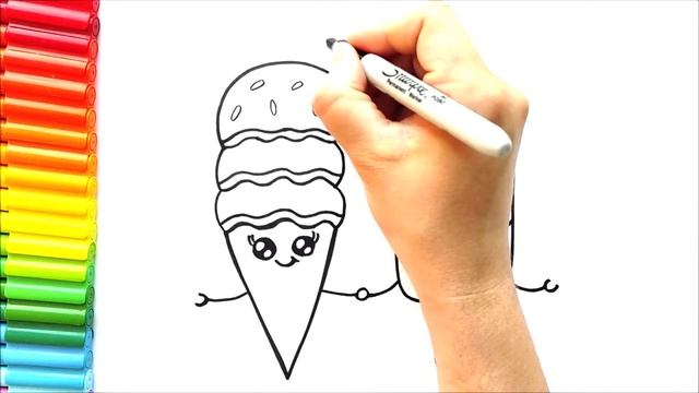 Рисуем милое мороженко . смотреть онлайн